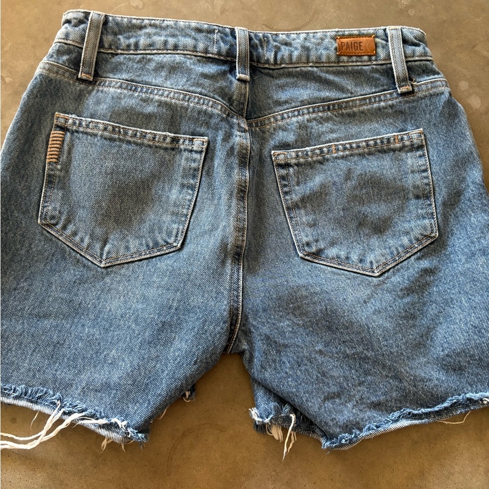 Paige‎ Sarah Longline Denim Shorts  oceanside destroyed - Picture 6 of 7